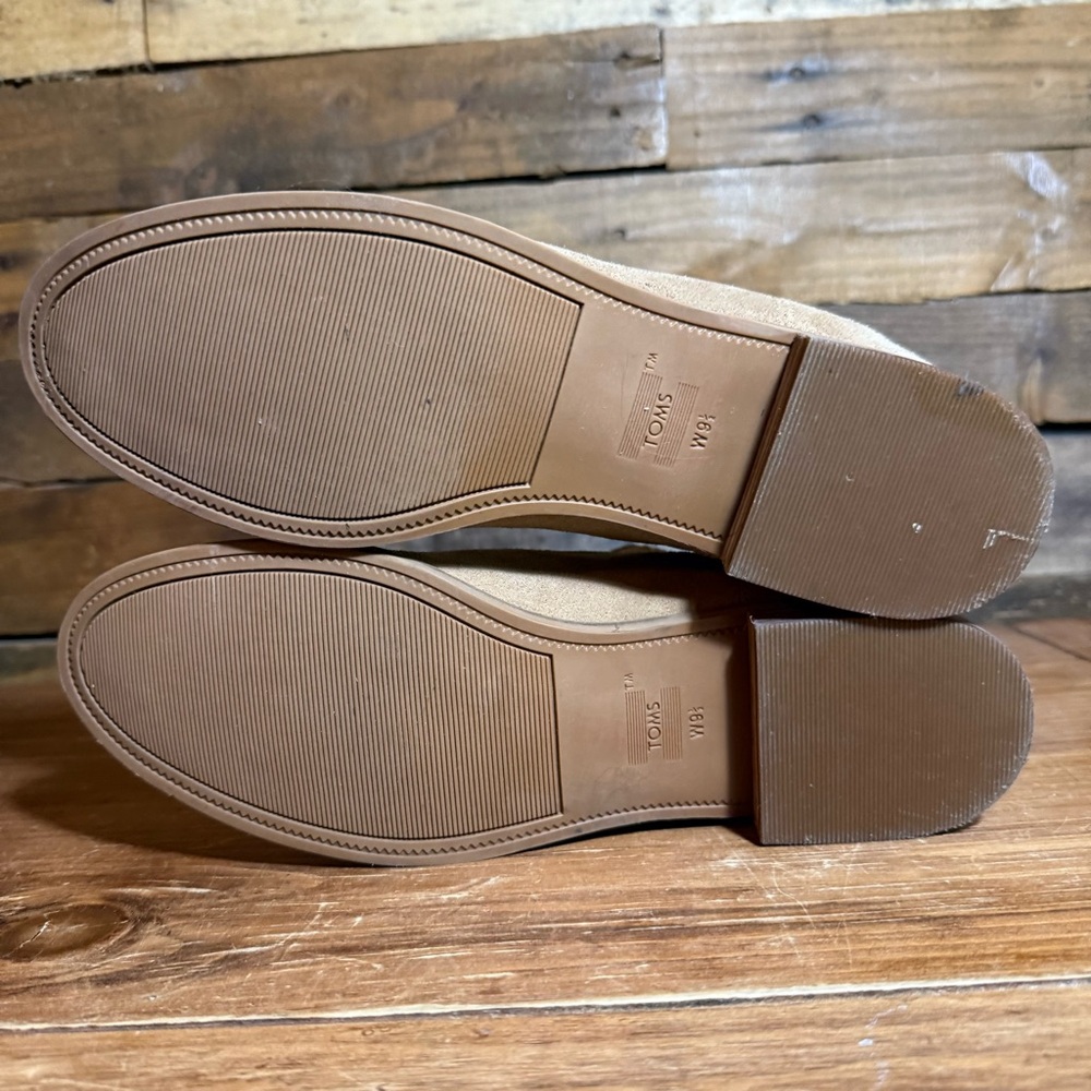 Toms Ella Chelsea Suede Low Heel Bootie Shoes Womens Size‎ 9.5 Tan - Picture 7 of 8